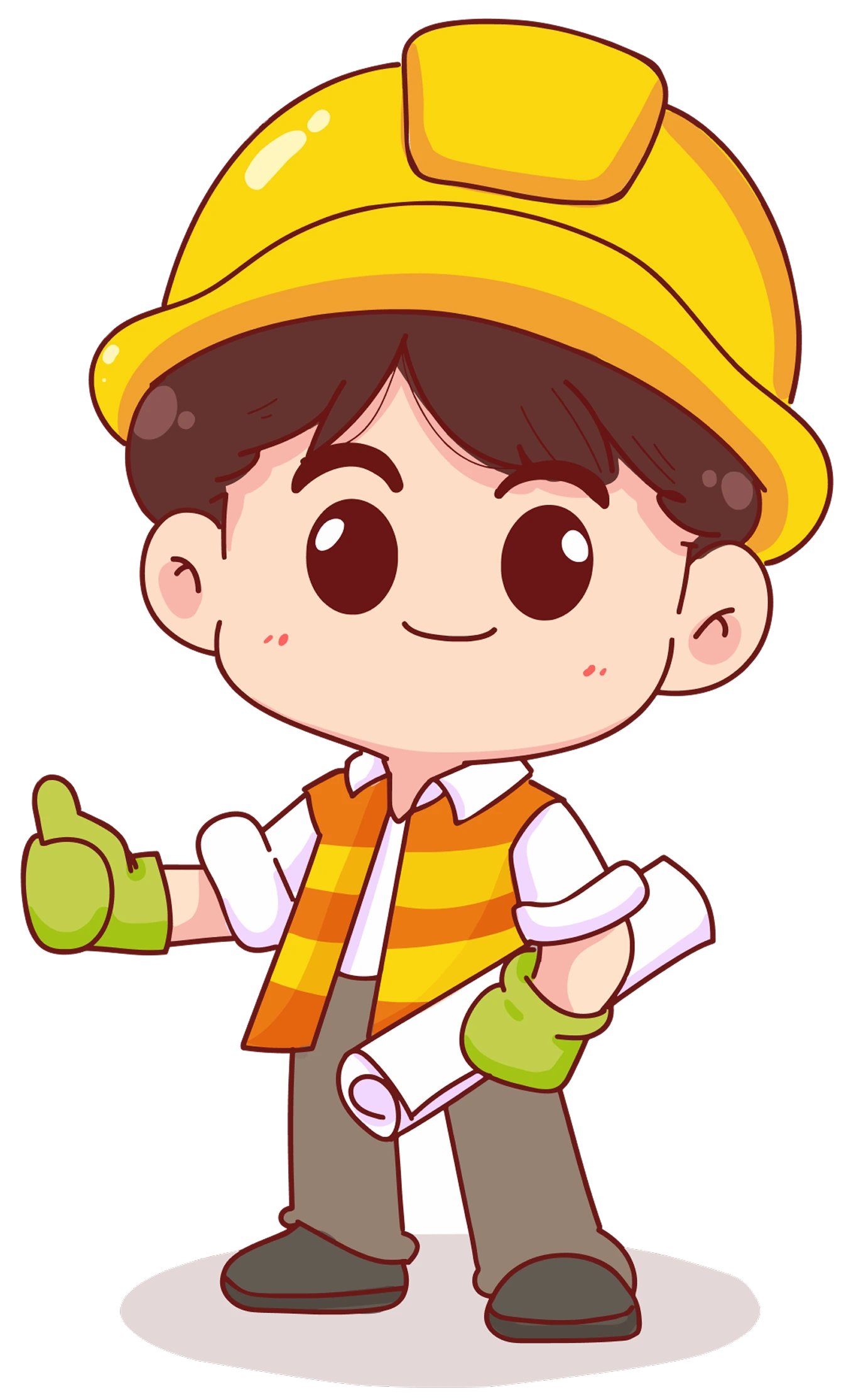 Chibi student illustration